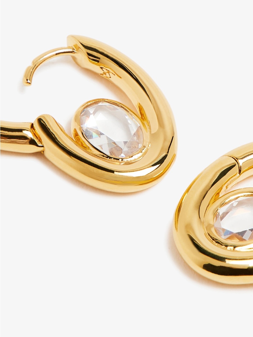 Missoma Oval Gemstone Hoops - Picture 2 of 6